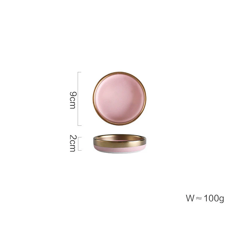 Pink & Gold Porcelain Dinnerware