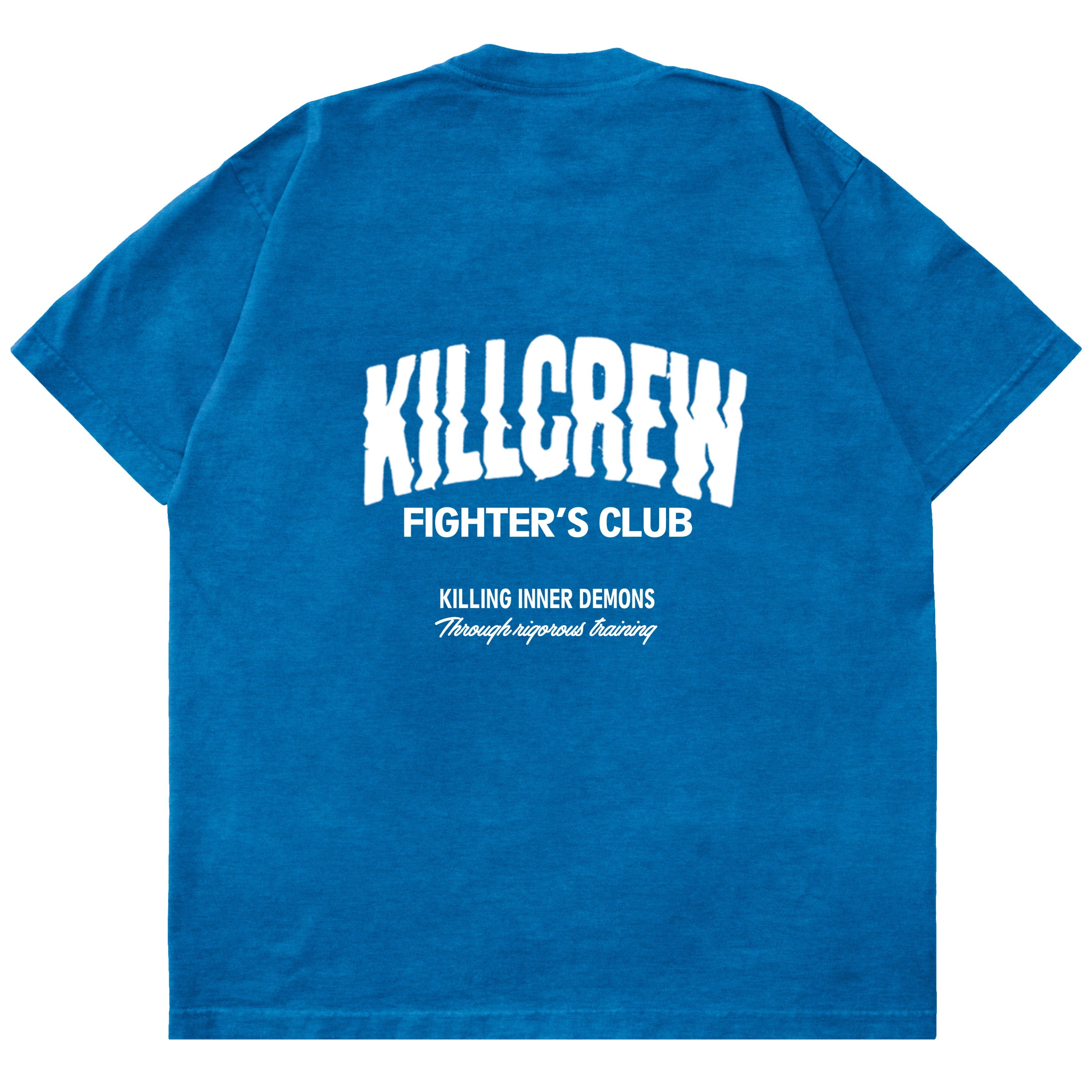 RELAXED FIT RIGOROUS TRAINING T-SHIRT - BLUE / WHITE