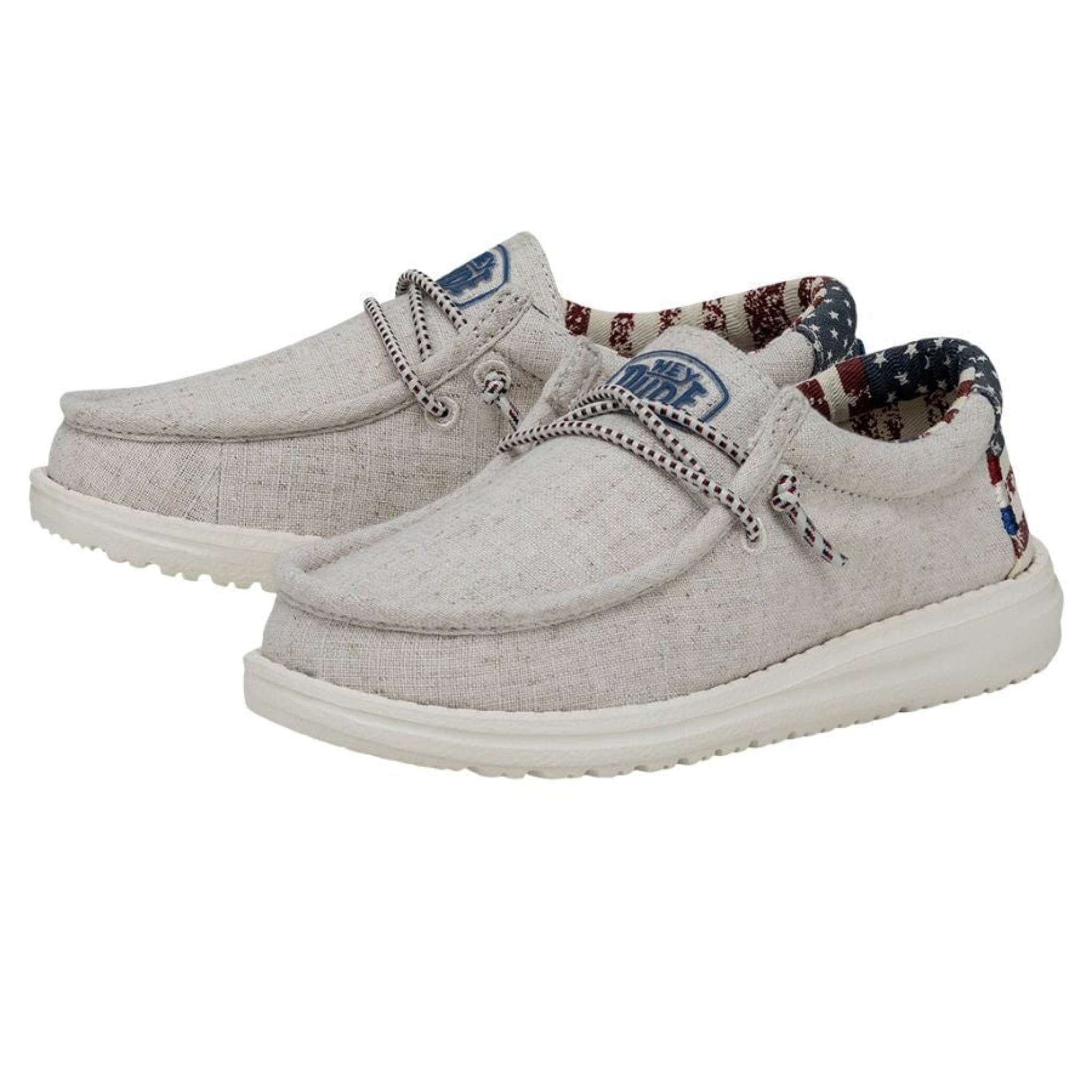 DUDE KIDS WALLY YOUTH OFF WHITE PATRIOTIC - 400401K1