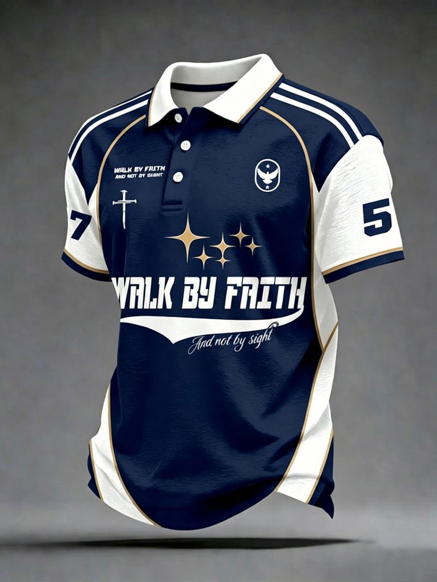 Men'S Faith Printed Polo Shirt