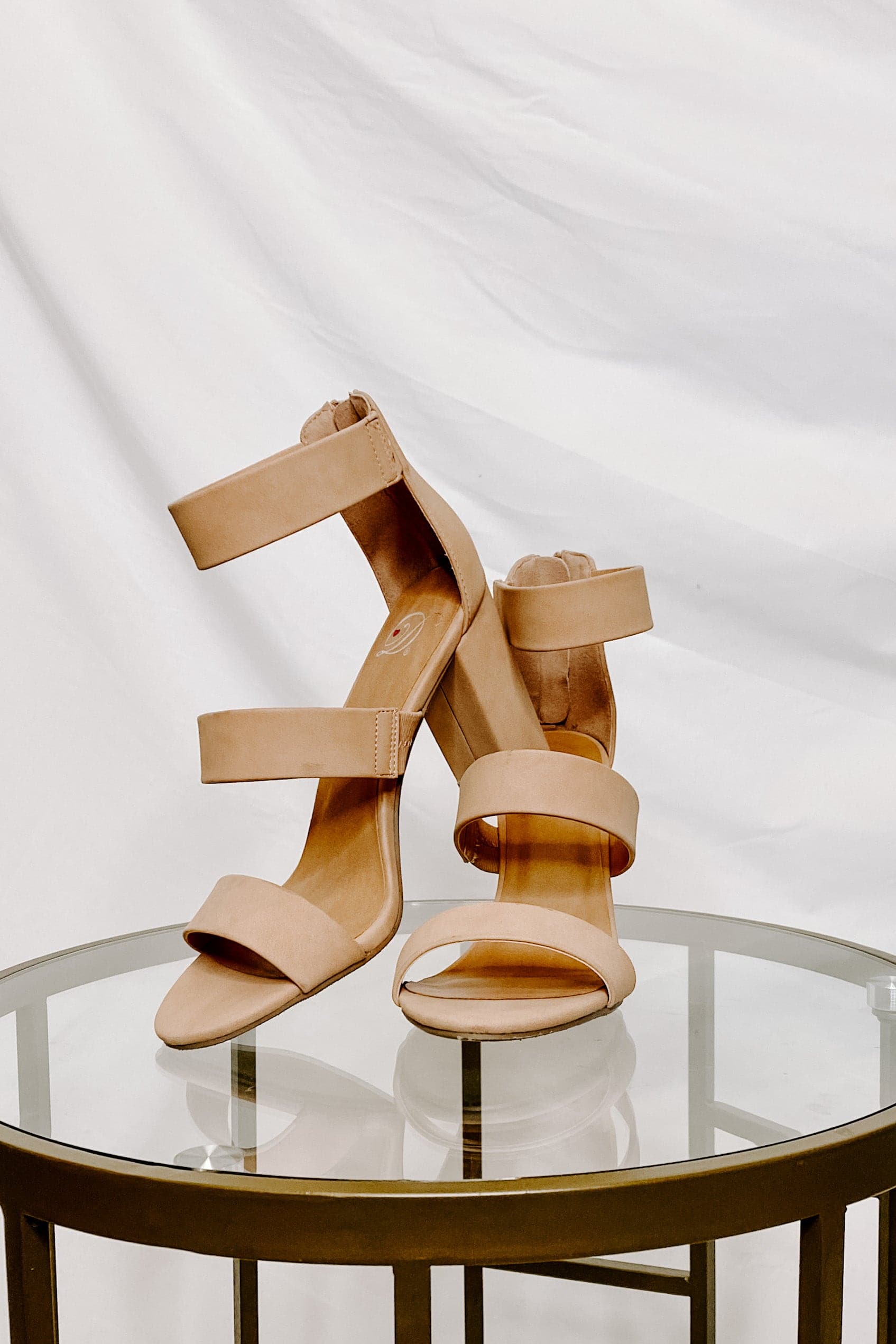 Faux Leather Strappy Heels