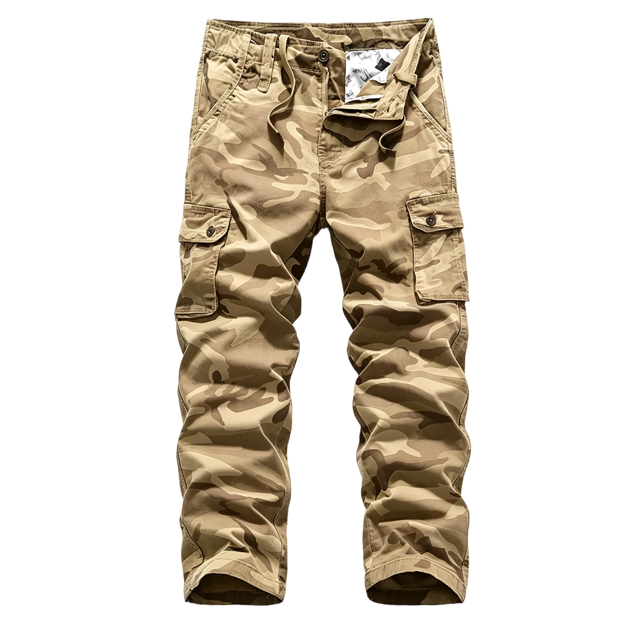 Men's Cotton Camouflage Cargo Pants | Multi-Pocket Relaxed Fit