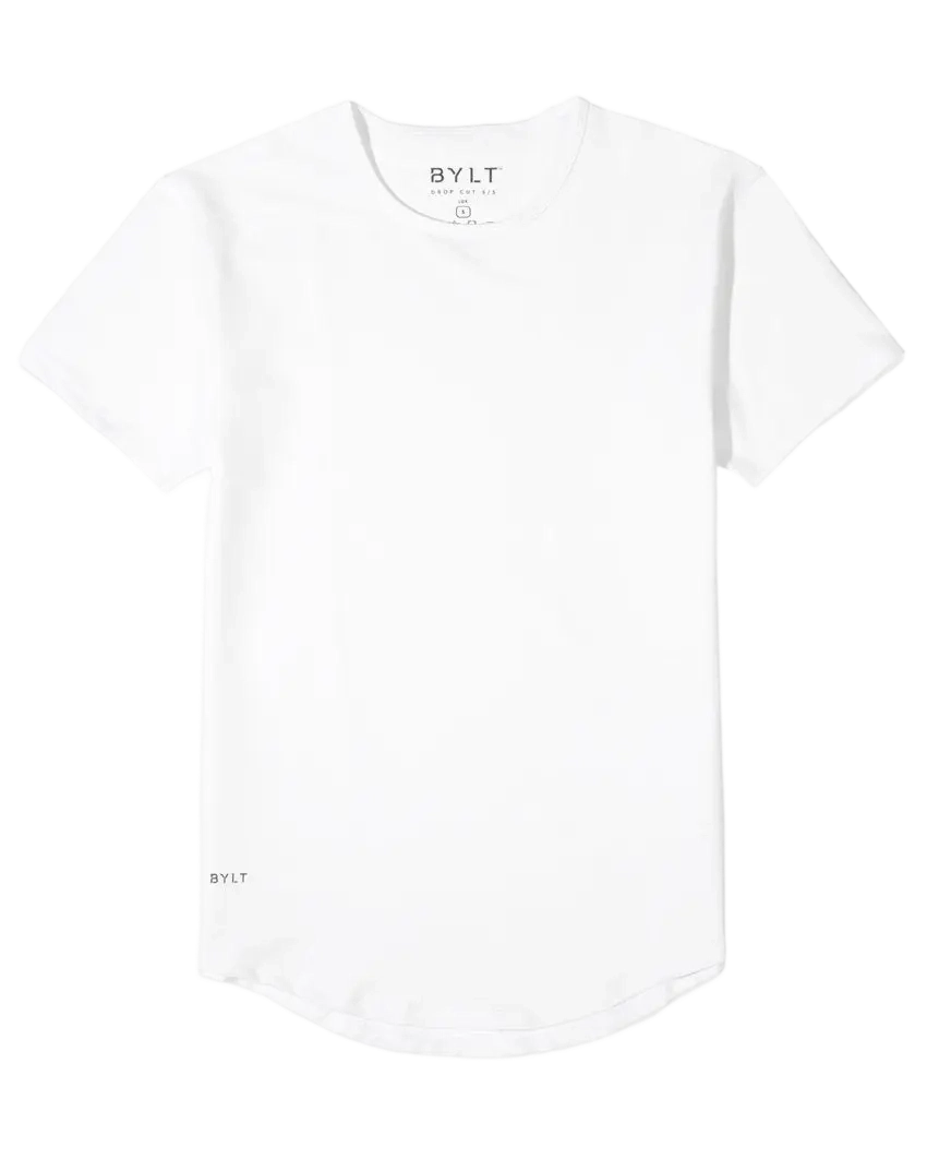 Men Fitted Crewneck Tee with 4-Way Stretch & Wrinkle-Resistant Fabric