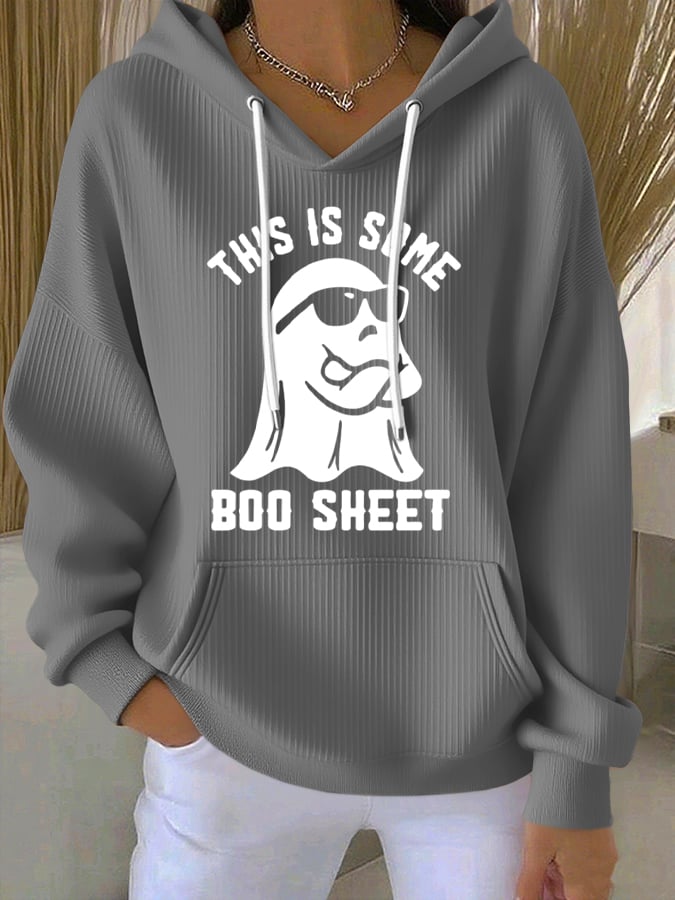 🔥HOT SALE🔥Women's This Is Some Boo Sheet Printed Hoodie