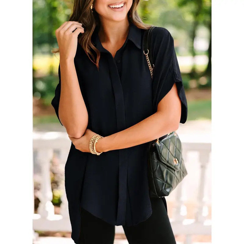 Women's solid-color top