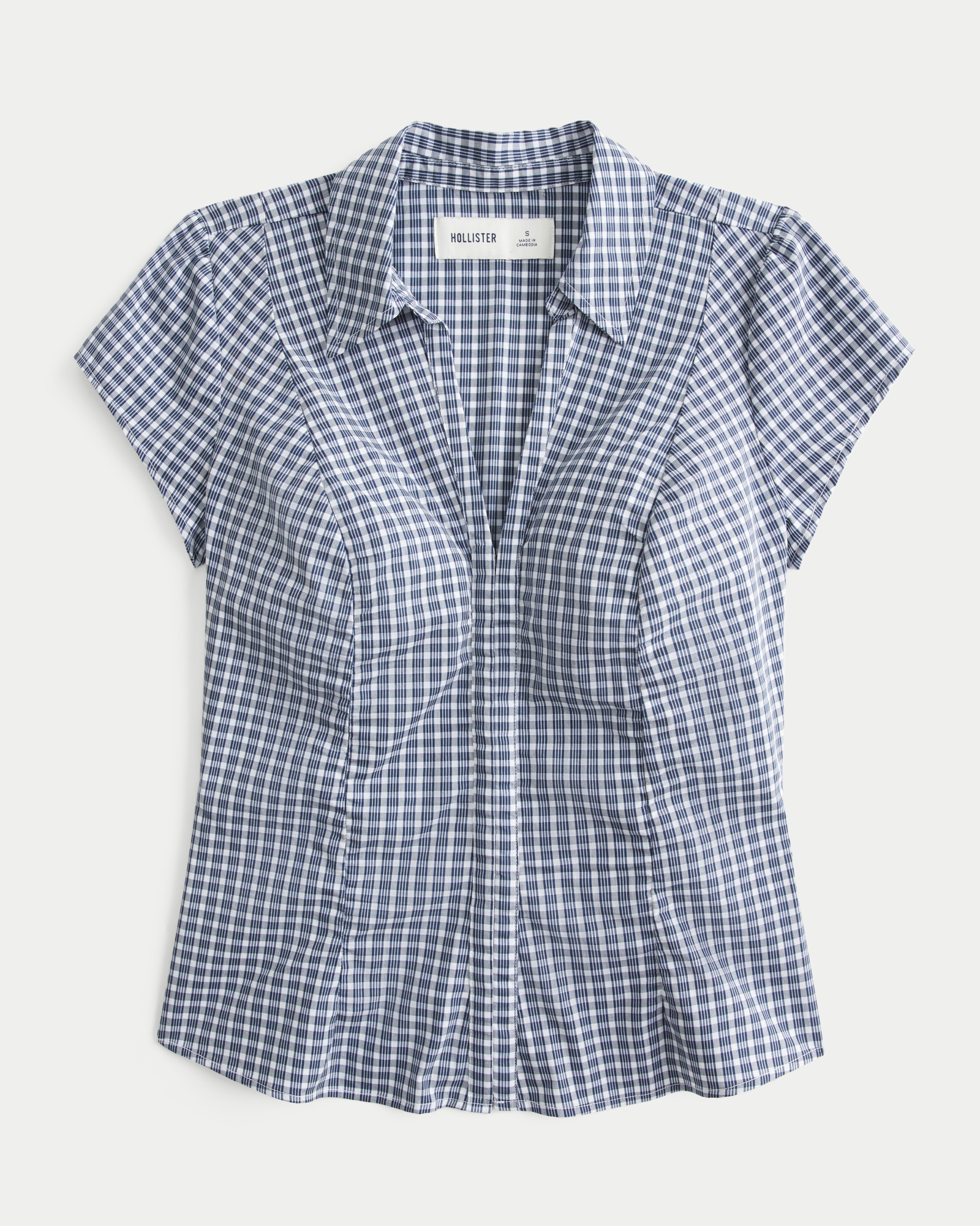 Short-Sleeve Ruched Shirt