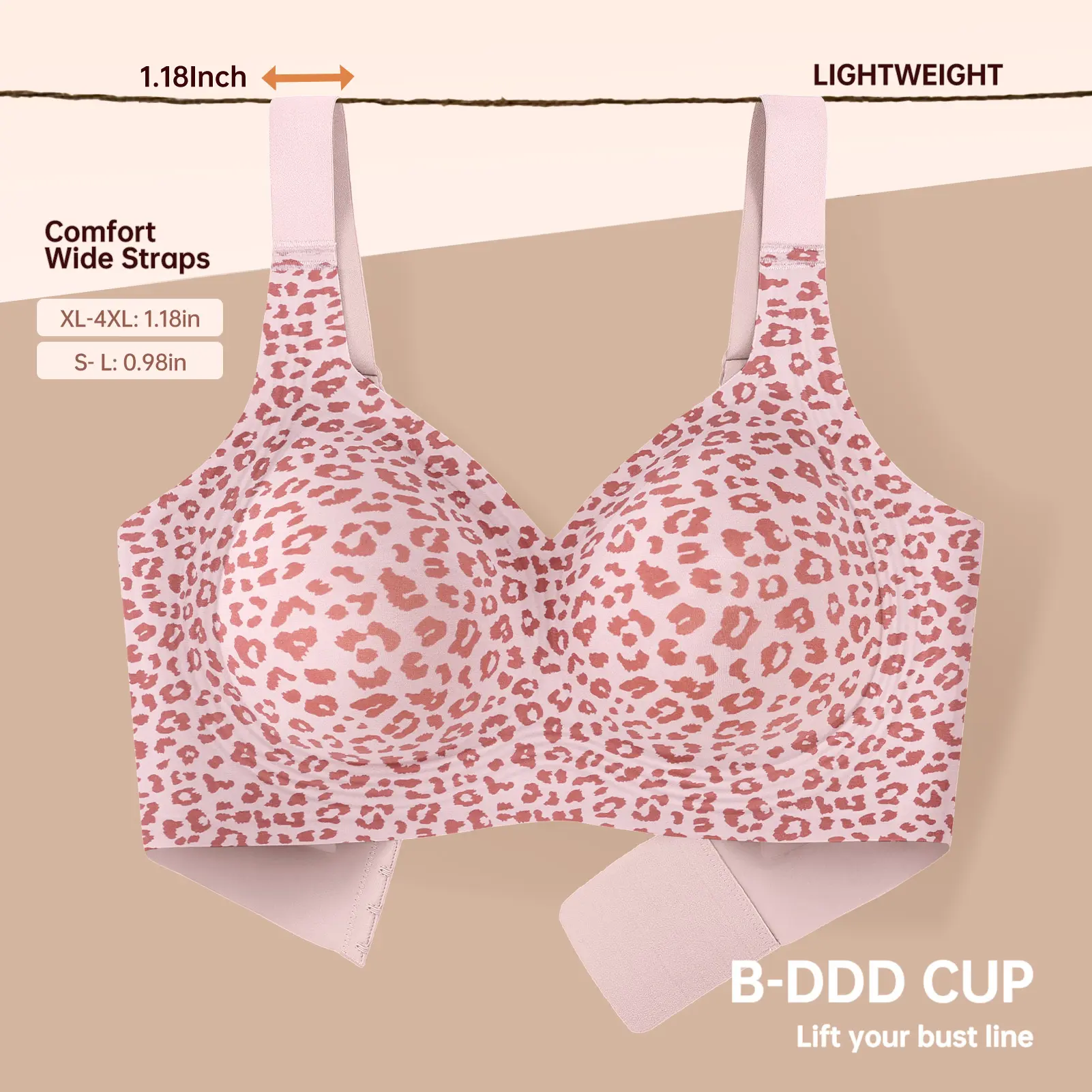Women Wirefree Bras - Comfortable Wireless Padded Support