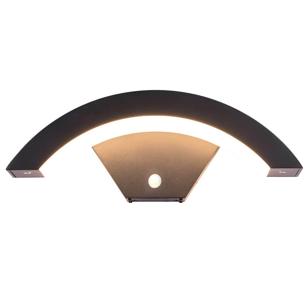 Creative Moon Curved Wall Sconce Motion Sensor Waterproof LED Wall Lamp Outdoor Indoor