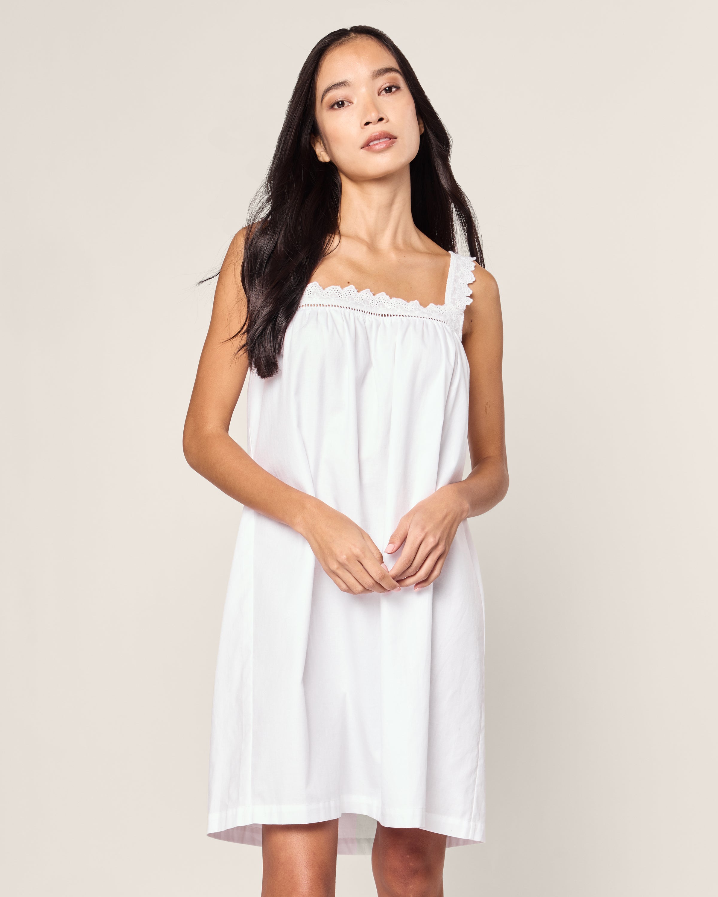 Women's Twill Esme Nightgown in White