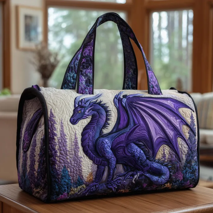Cat Quilted Duffle Bag