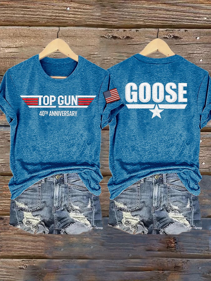 Women's Retro Talk To Me Goose 40th Anniversary Print T-Shirt