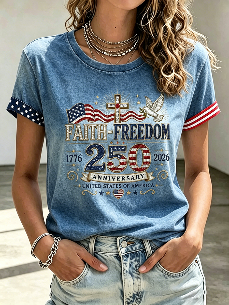 250Th Anniversary Printed Round Neck Top In The United States