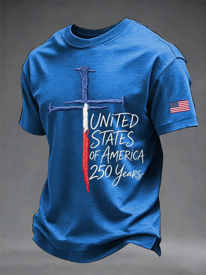 Girl Dad American Flag Men's Black Tee