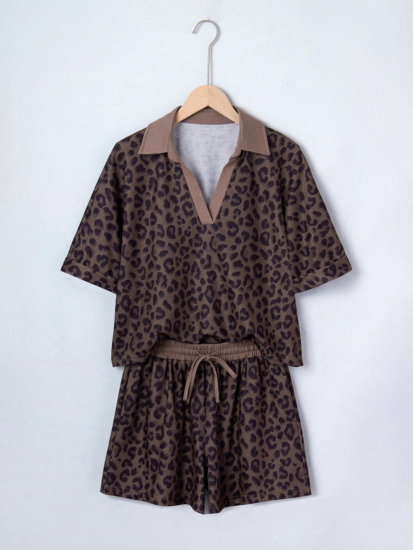 Women's Everyday Lounge V-Neck Shorts 2 Piece Set