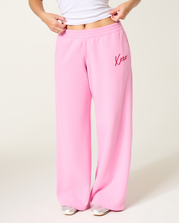 Xoxo Graphic Baggy Sweatpants