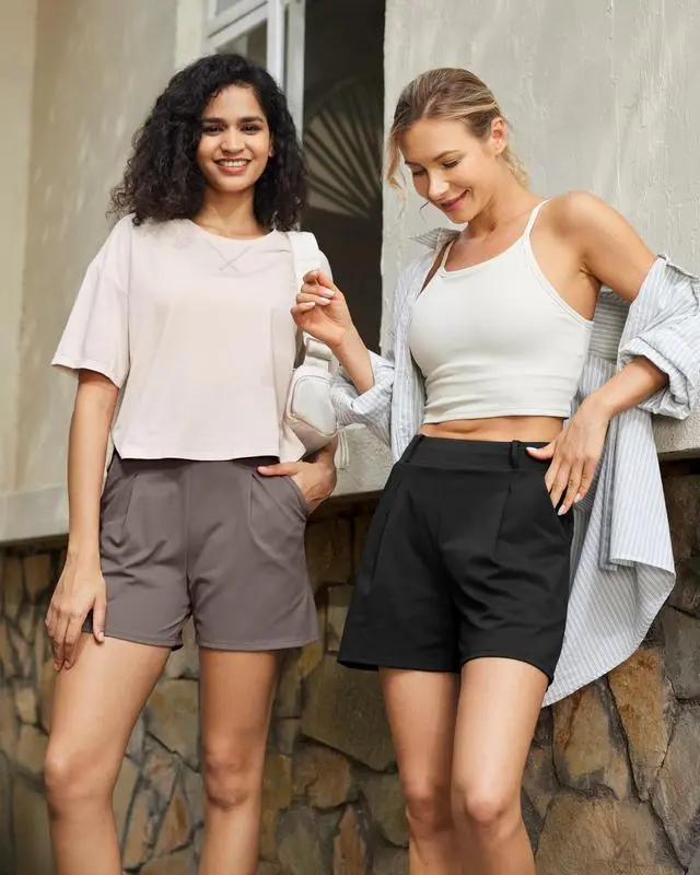 Women Trendy High Waisted Casual Summer Shorts