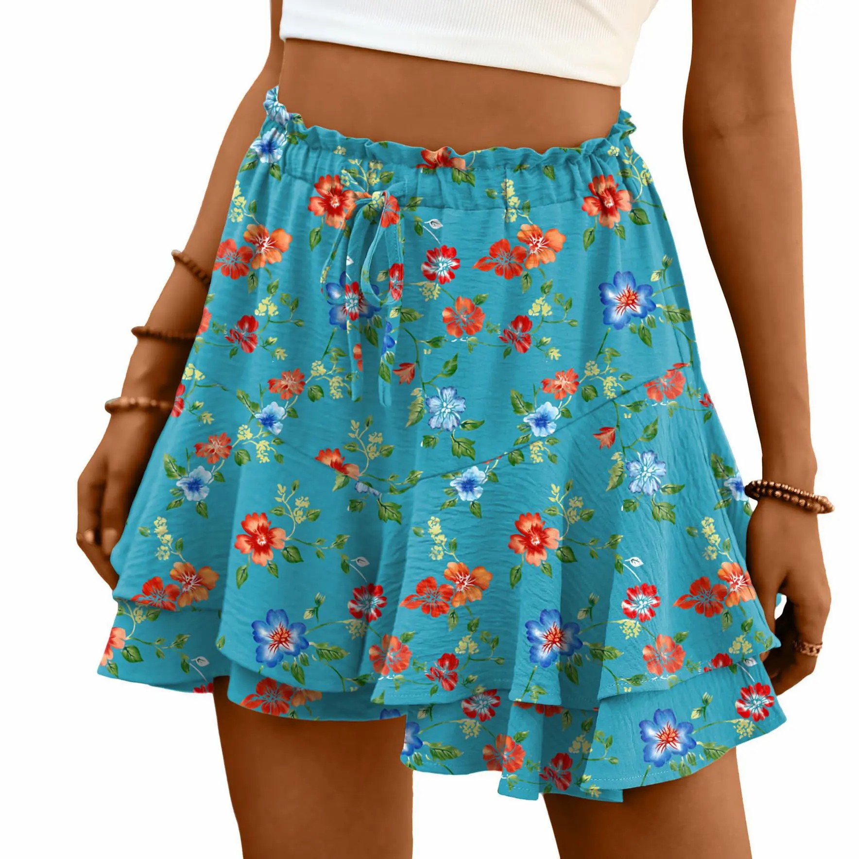 🦋 Women's High Waist Butterfly Flowy Skort