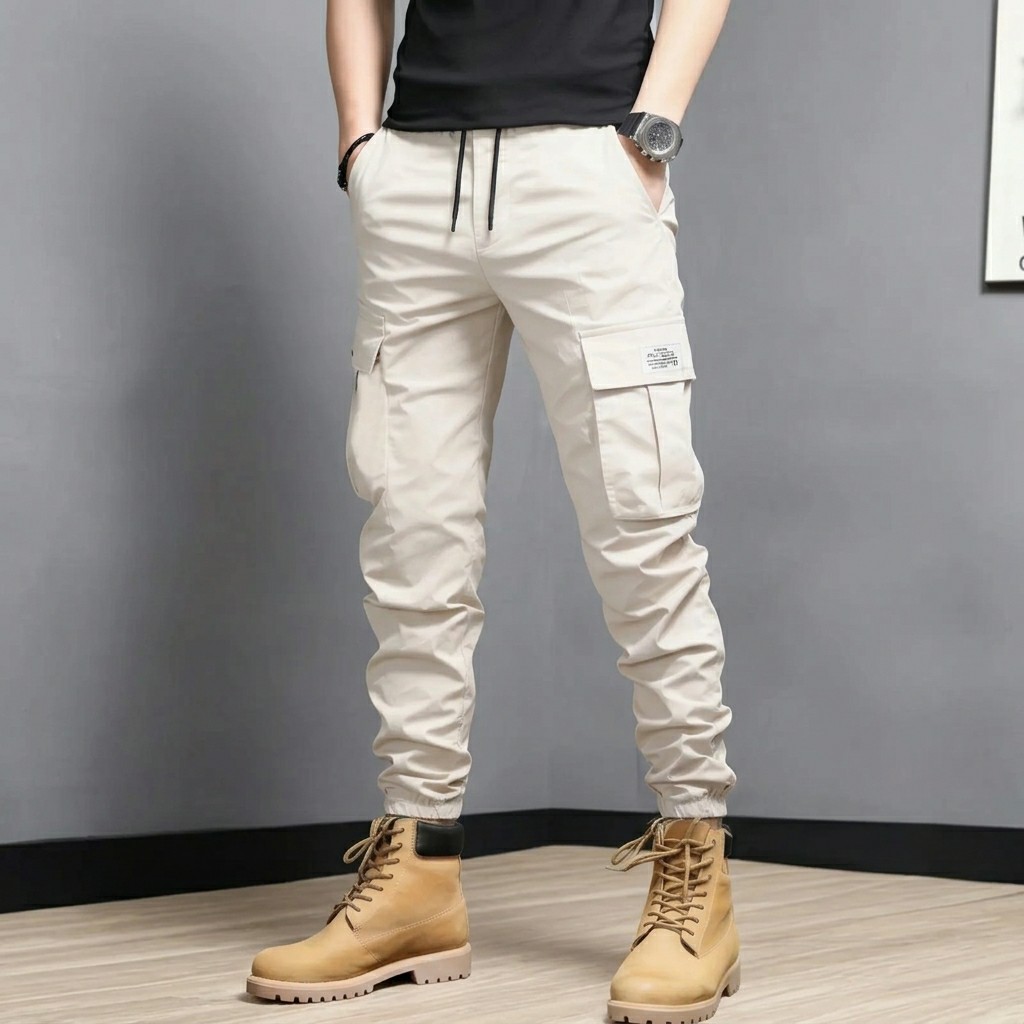 Men’s Cargo Jogger Pants – Slim Fit Multi-Pocket Tapered Casual Pants