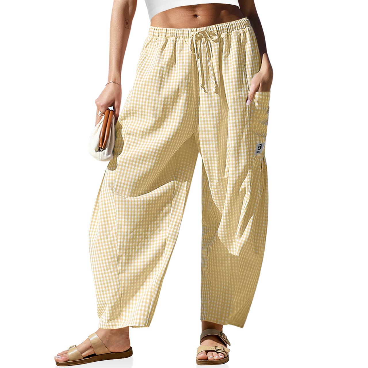 ✨ MAY SALE | Womens Linen Wide Leg Striped Pants -100%Cotton✨