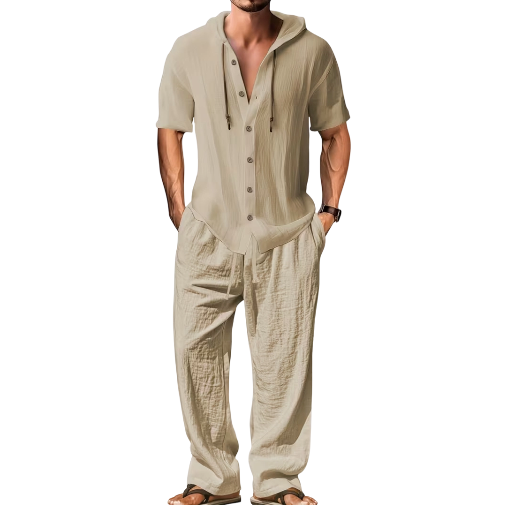 Men’s lightweight two-piece set with a hood