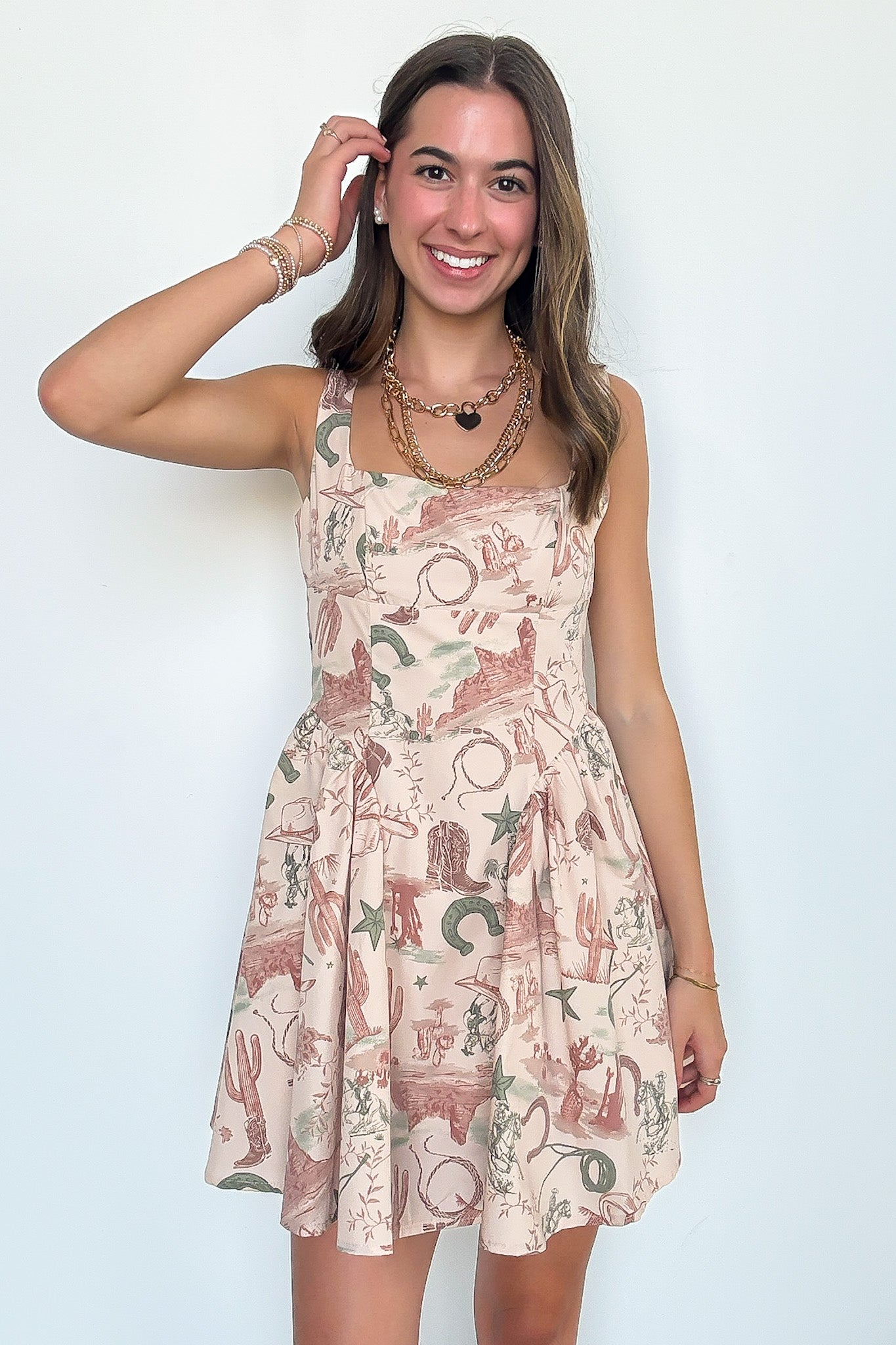Western Print Dress