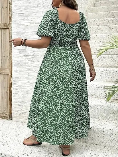 Ditsy Floral / All Over Print Split Thigh Dress (Less than $3 each!)