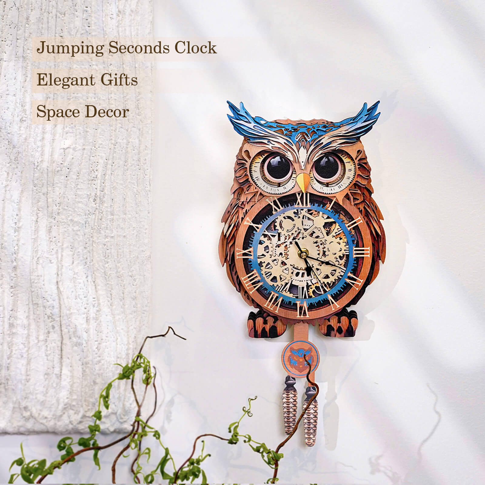 Owl DIY Wooden Clock, 3D Puzzle Craft Kit