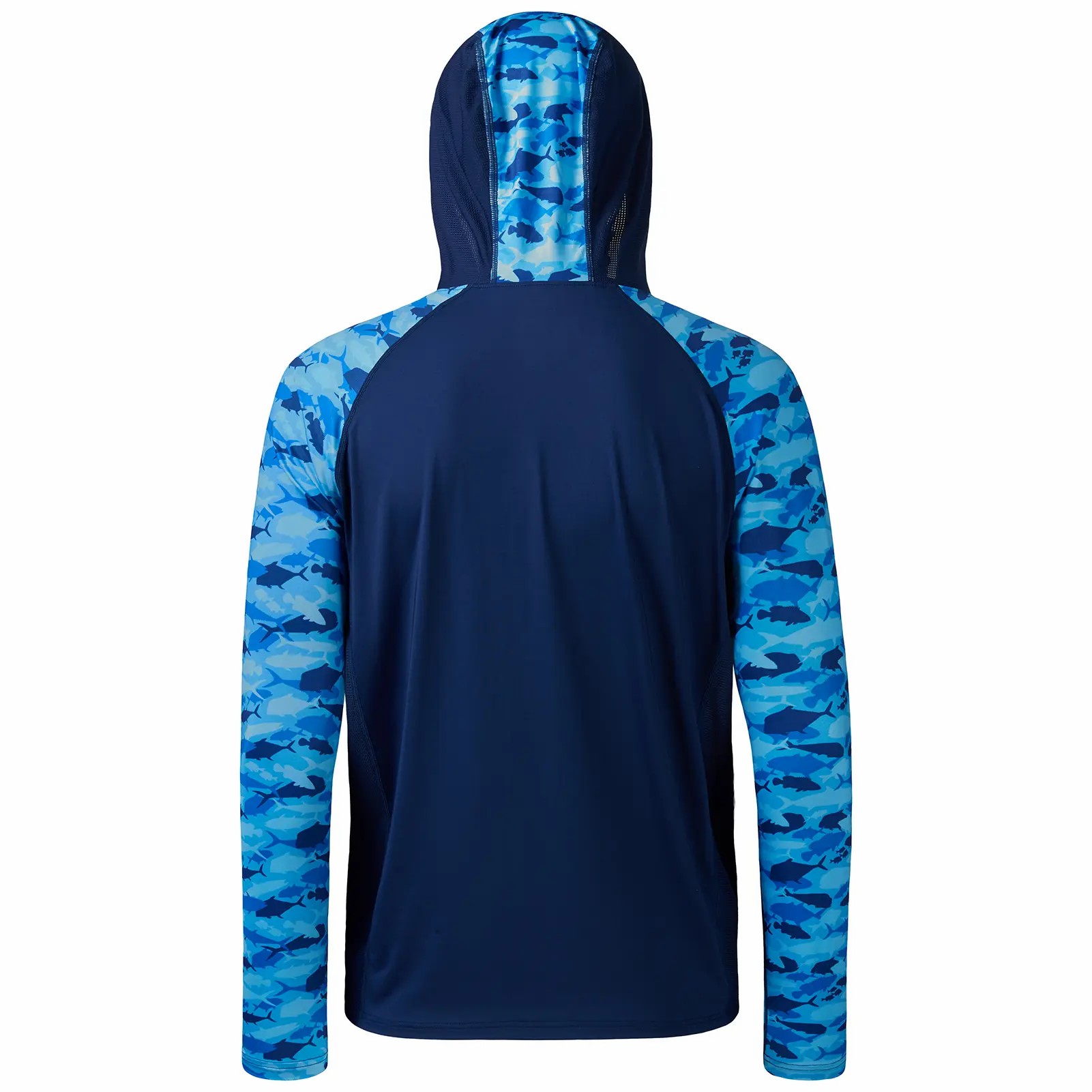 Men's UPF 50+ Long Sleeve Fishing Hoodie – Camo Cooling Shirt with Pockets & Thumbholes