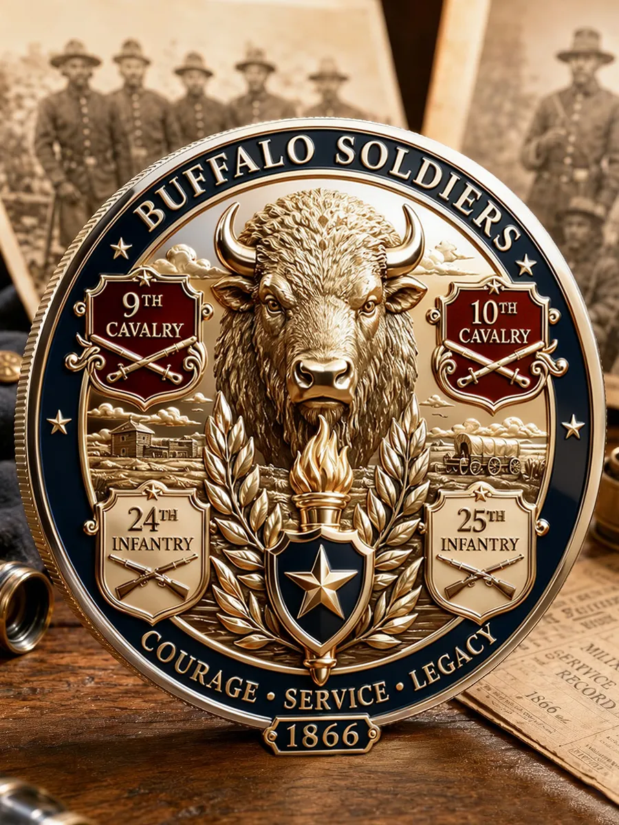 Buffalo Soldiers Commemorative Metal Medal