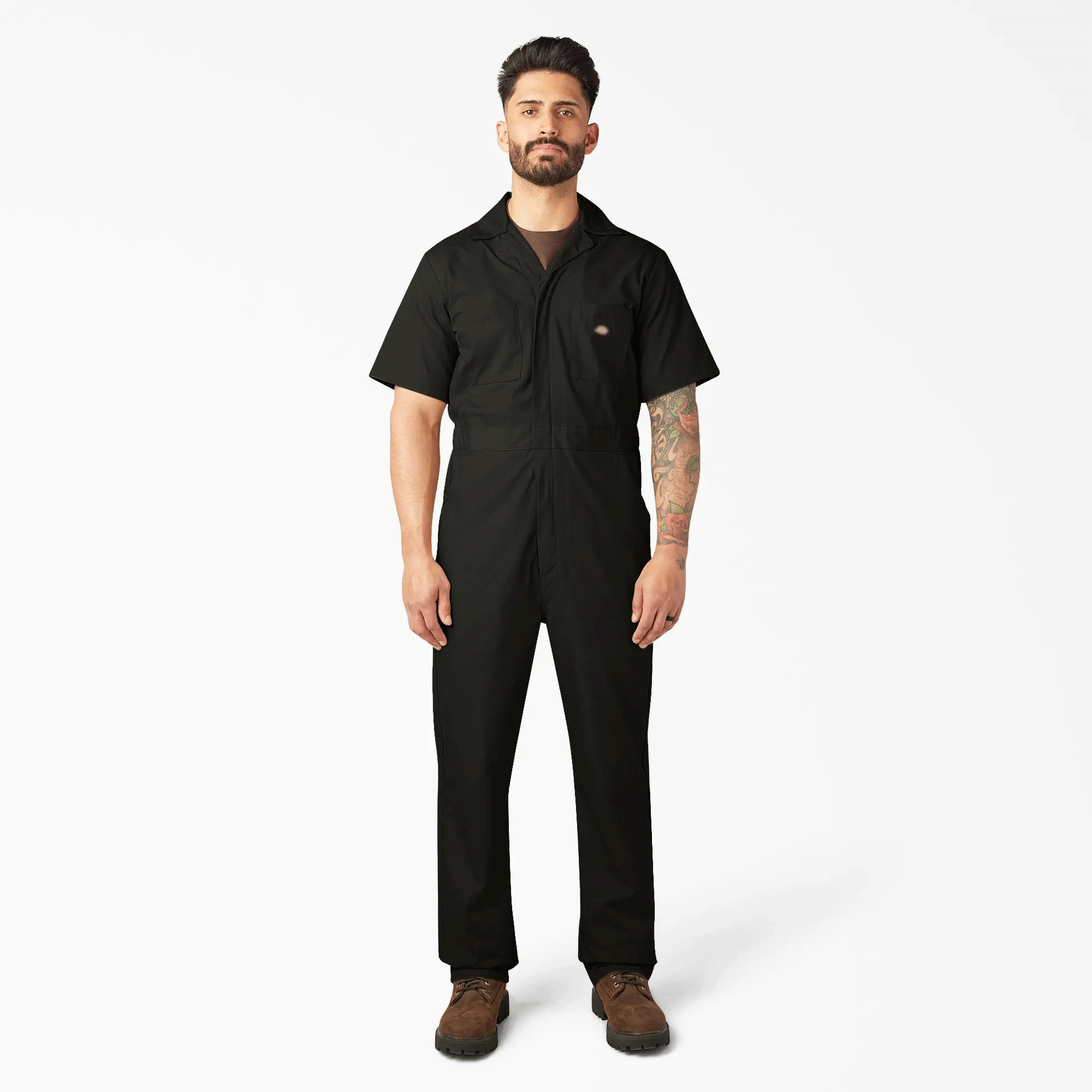 Short Sleeve Coveralls, Men's Sleeve Workwear,Lightweight Design,Worn Over Everyday Clothes
