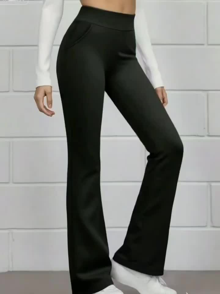 Women's High Stretch Micro Flare Sweatpants Soft Elastic Flare Yoga Pants