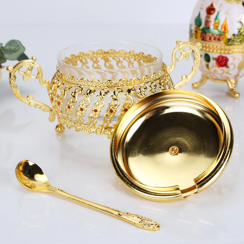 Golden European Serving Jar