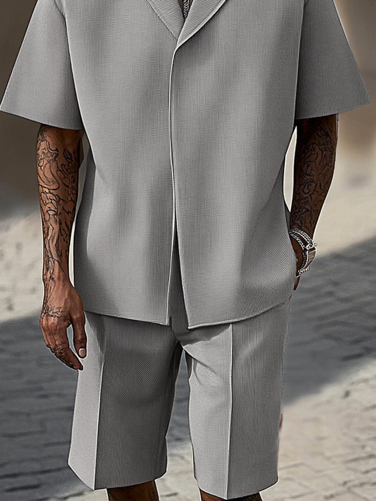 Stylish Refined Textured Casual Set