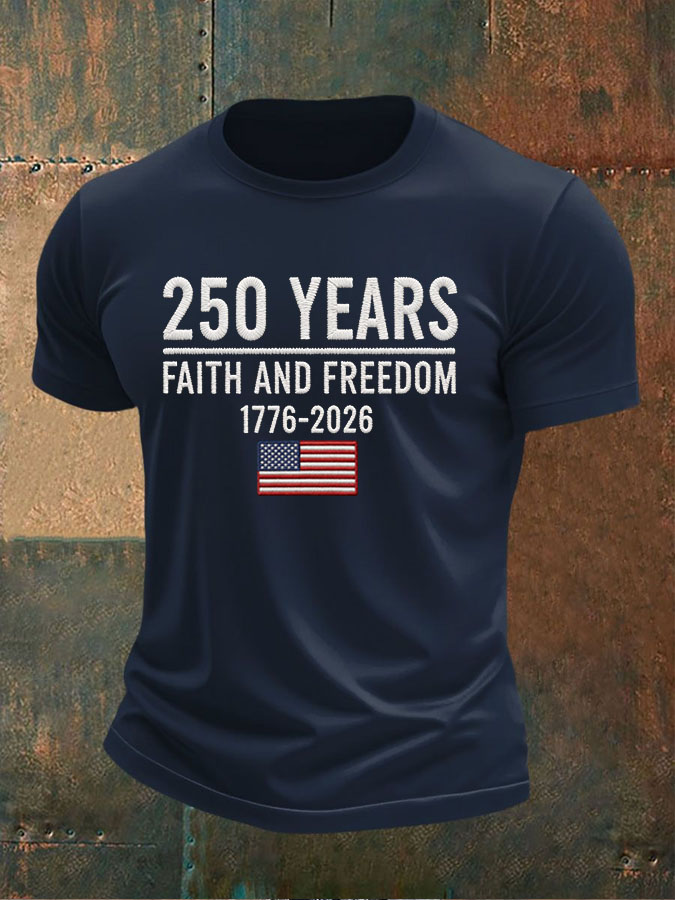 Men'S Faith And Freedom 250 Years T-Shirt