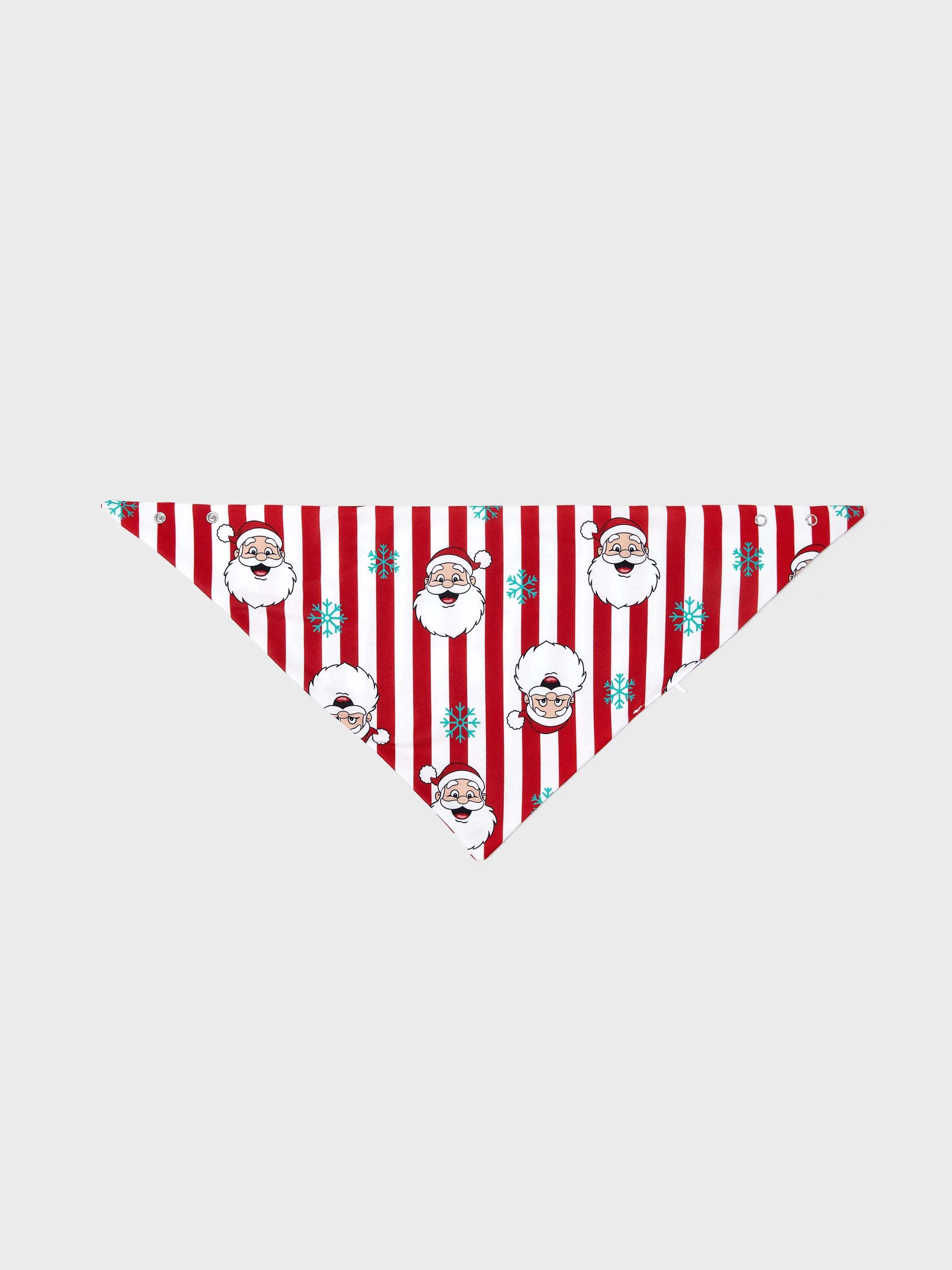 Christmas Matching Family Pajamas Set Santa Claus and Snowflakes Red Stripes PJS Red