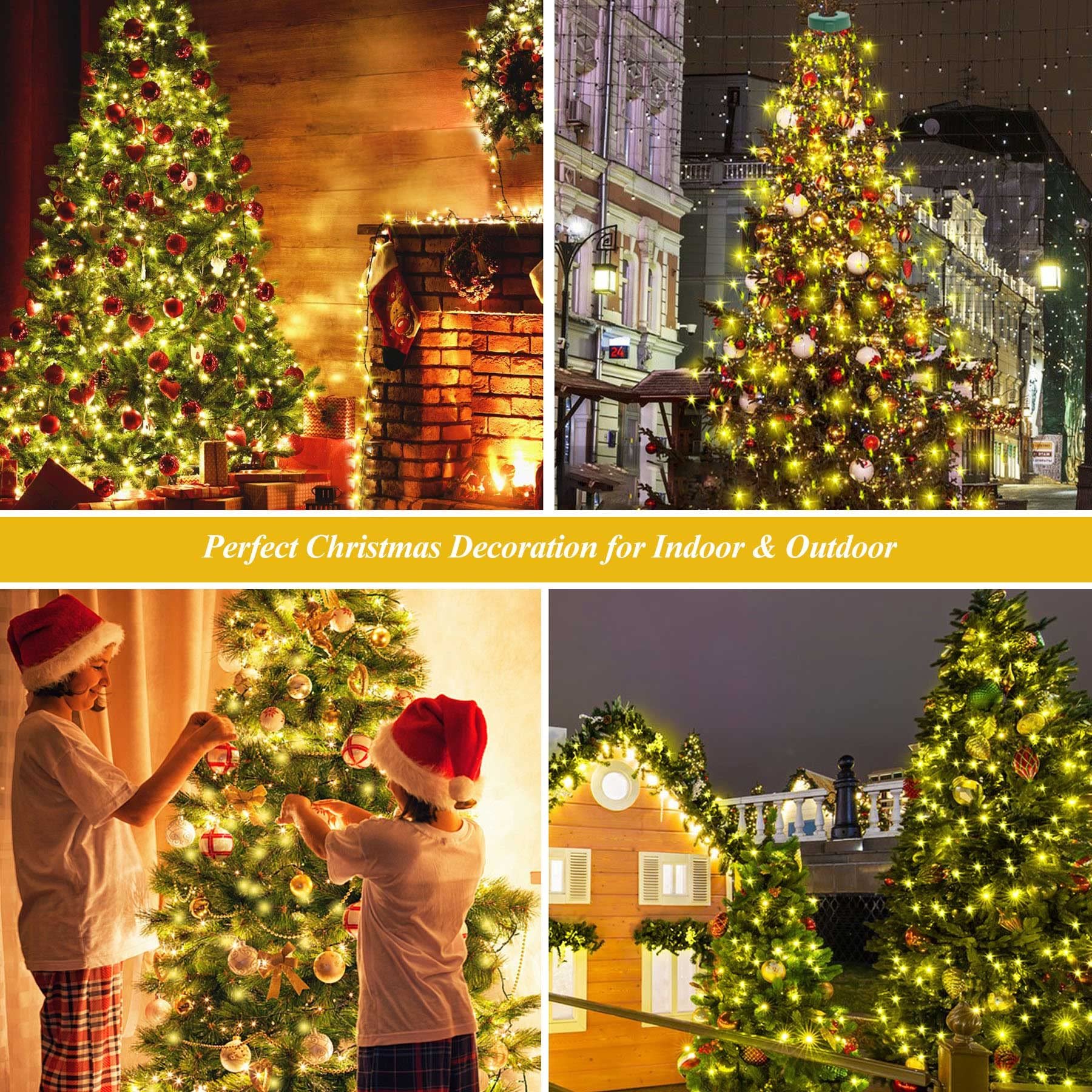 🎄Christmas Tree Waterfall Lights with Ring