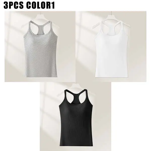 Women's Ribbed Built-in Bra Tank Top