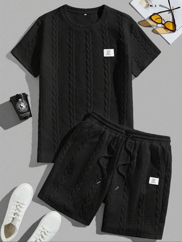 🔥🔥Men’s Casual T-Shirt & Drawstring Shorts Set (Regular Fit)