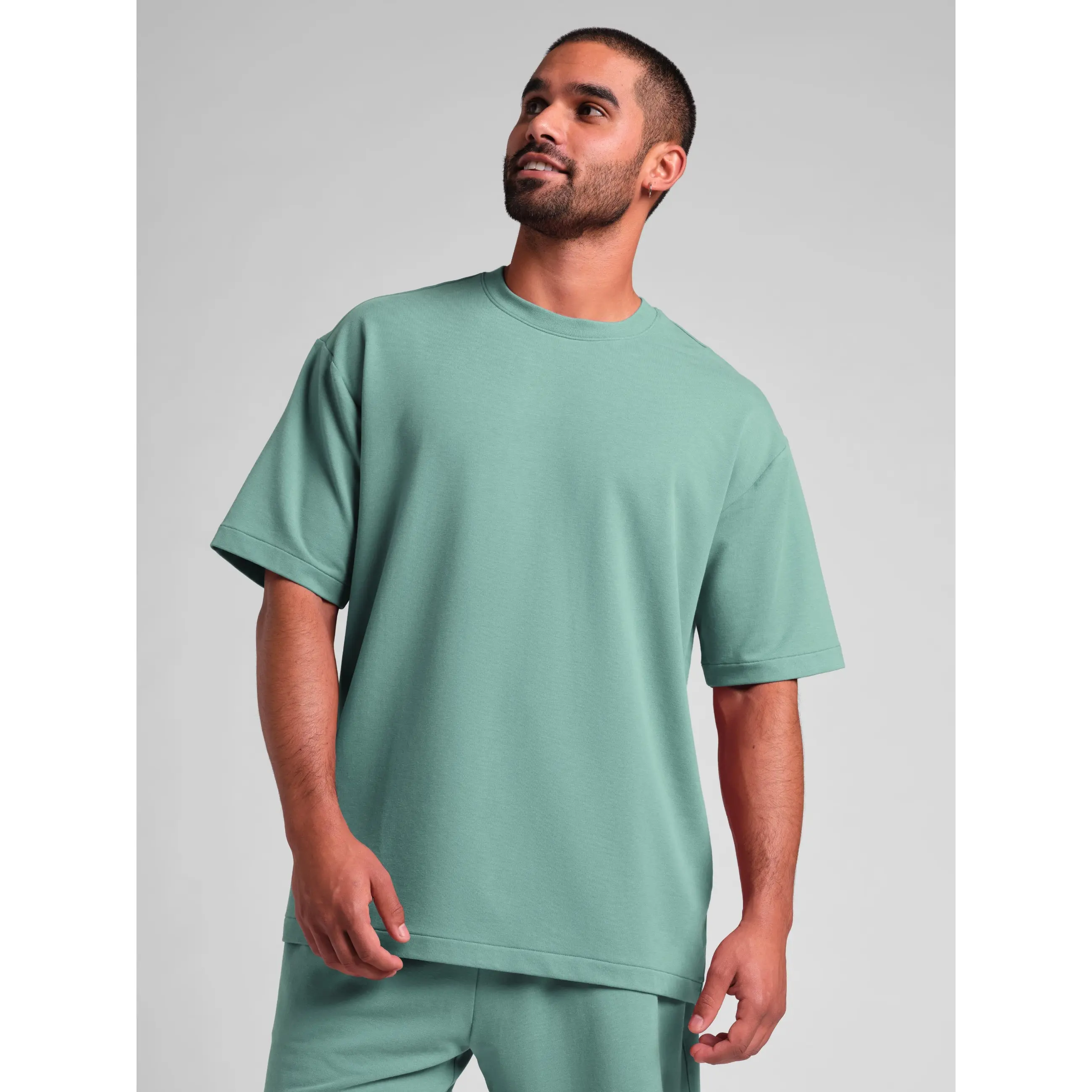 Men's Micro French Terry Oversized T-Shirt Fabric Top
