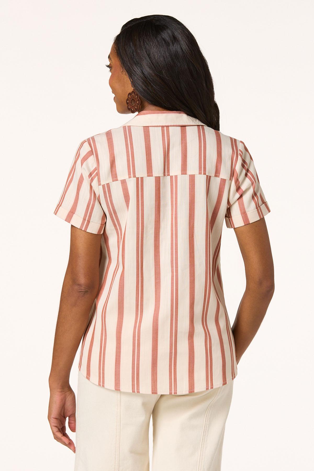 Striped Tie Hem Top