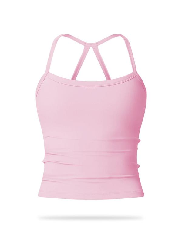 Women's Solid Backless Quick-Dry Athletic Cami Top