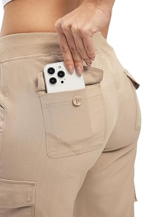 Mother's Day Sale💕Womens Cargo Capris Lightweight Hiking Pants 6 Pockets