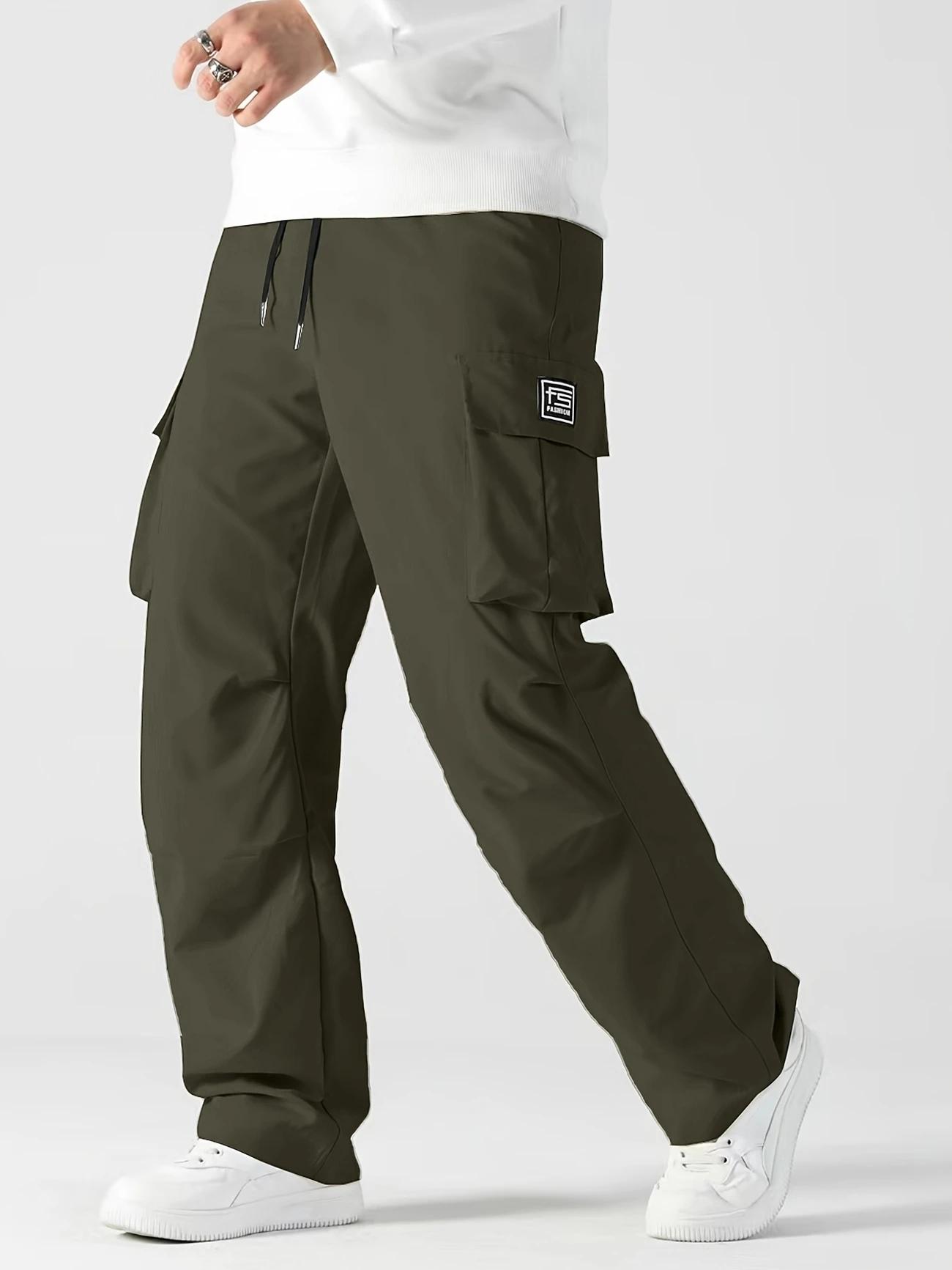 Men’s Tactical Cargo Pants– Elastic Waist, Multi-Pocket Outdoor Jogger Pants