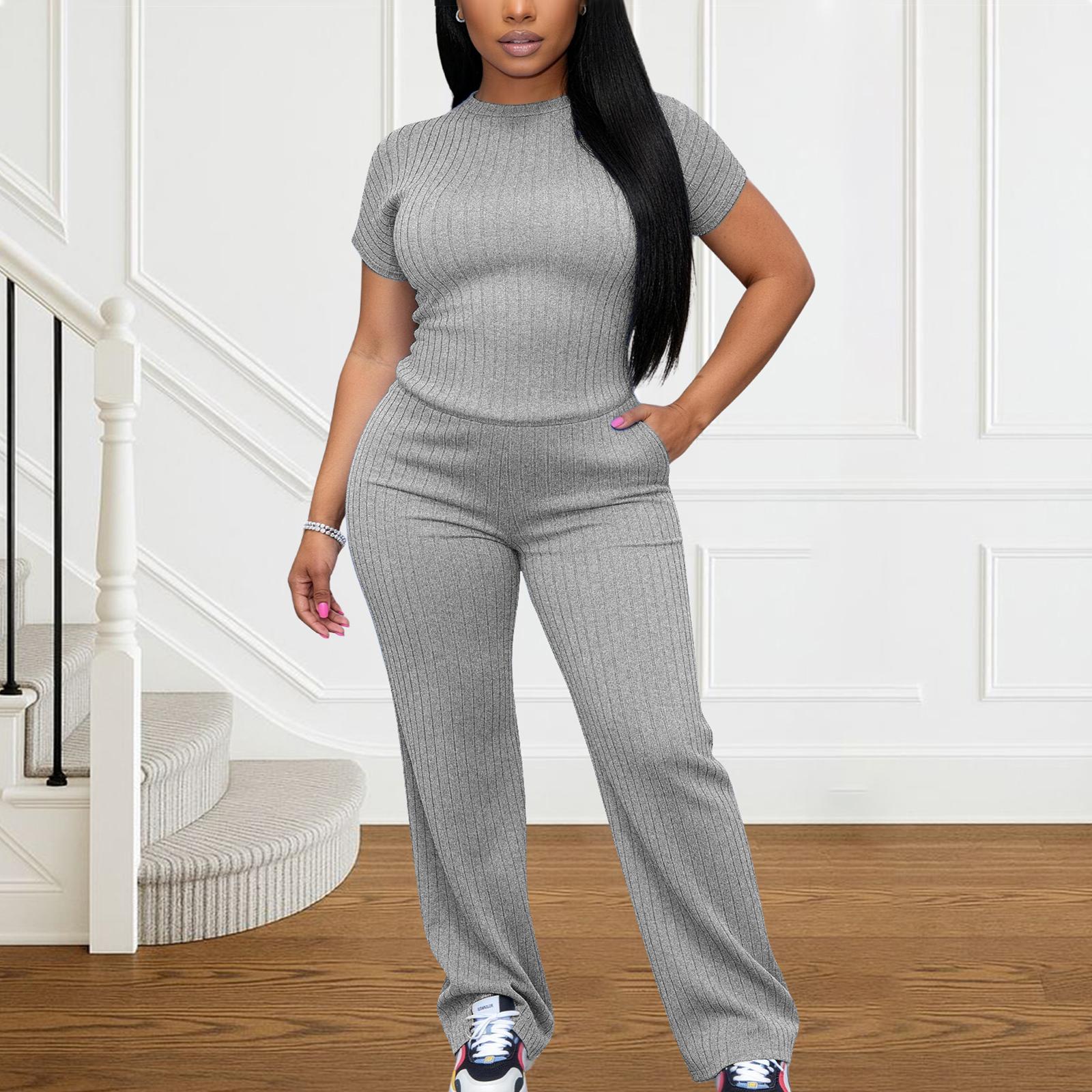 Women's Four-Season Rib-Knit Set