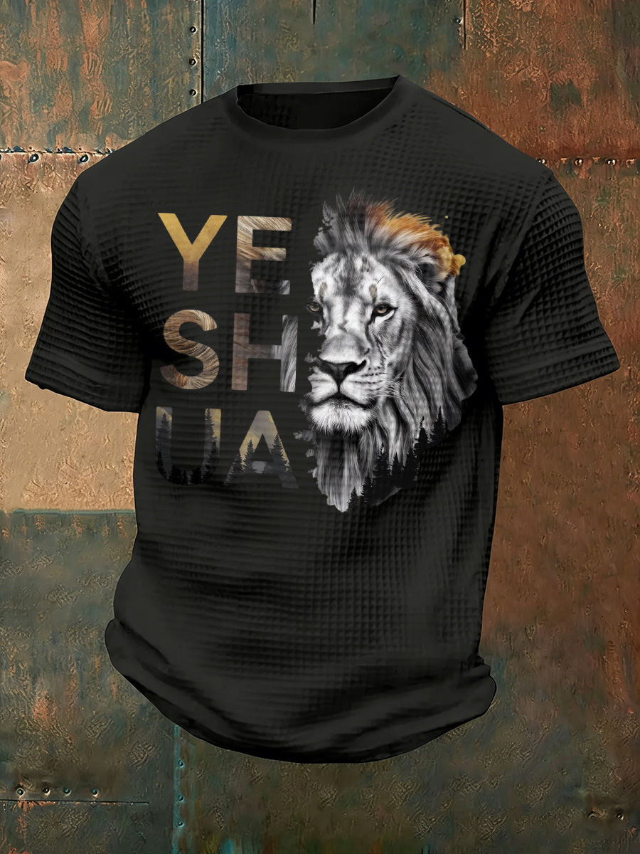 Men'S Casual Faith Jesus Letter Printed Round Neck T-Shirt