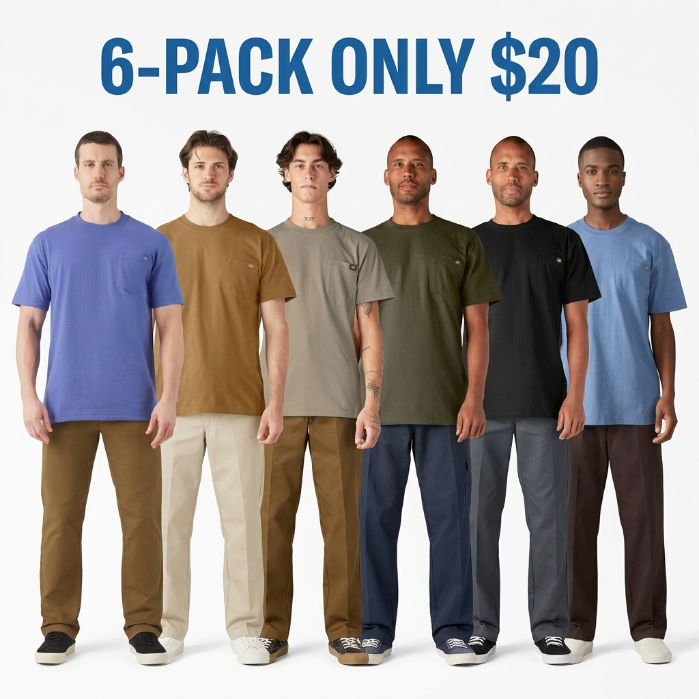 Men's Heavyweight Short Sleeve Pocket T-Shirt, 100% Cotton