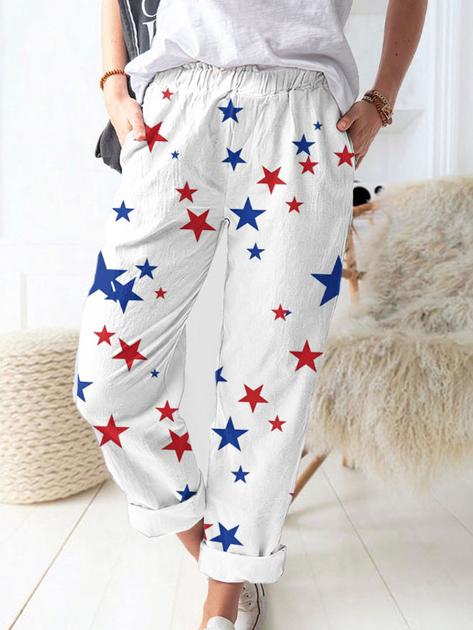 Women'S Independence Day Printed Casual Pants