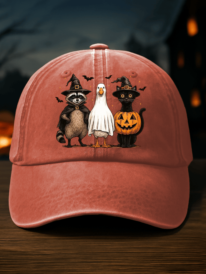 Unisex Halloween print baseball cap