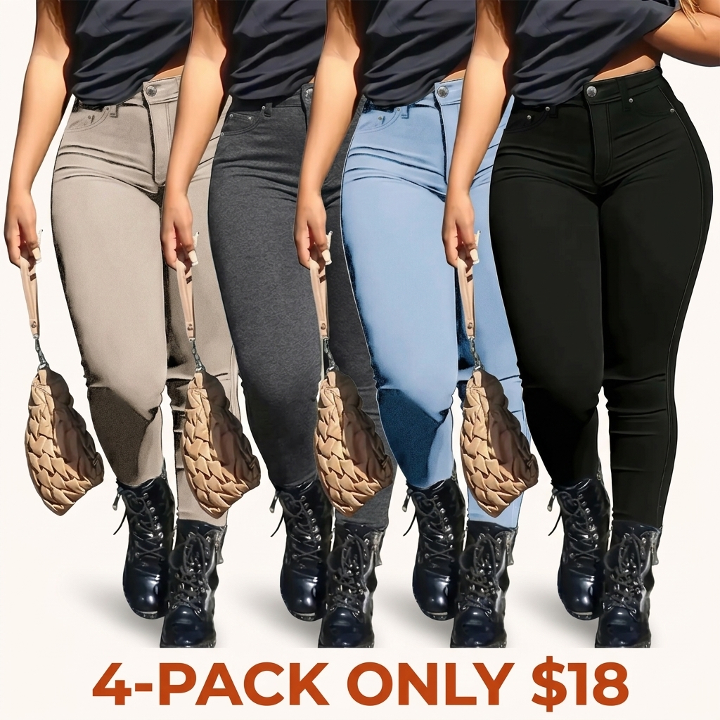 Women's Button-Fly Leggings (with Pockets)