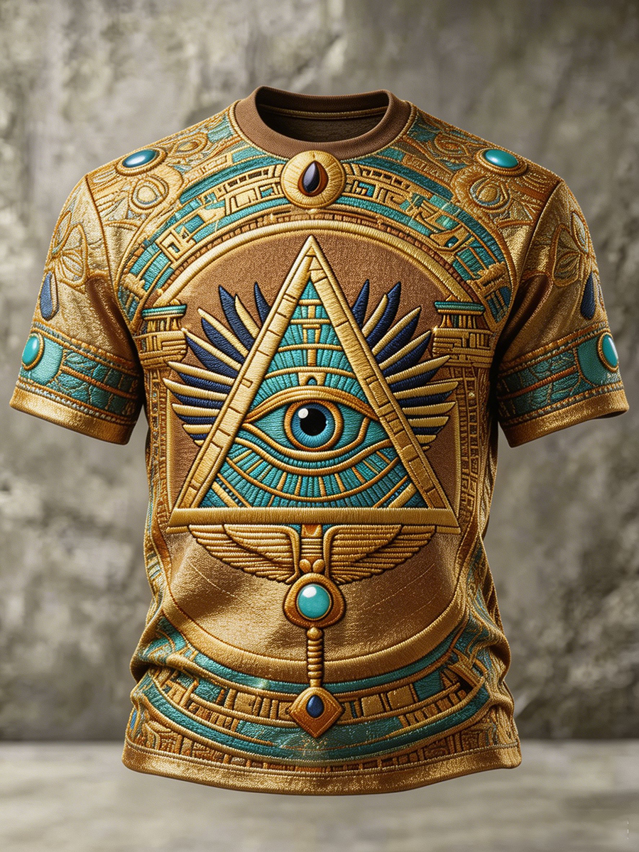 Egyptian Eye of Horus Art Print Men's Casual T-Shirt